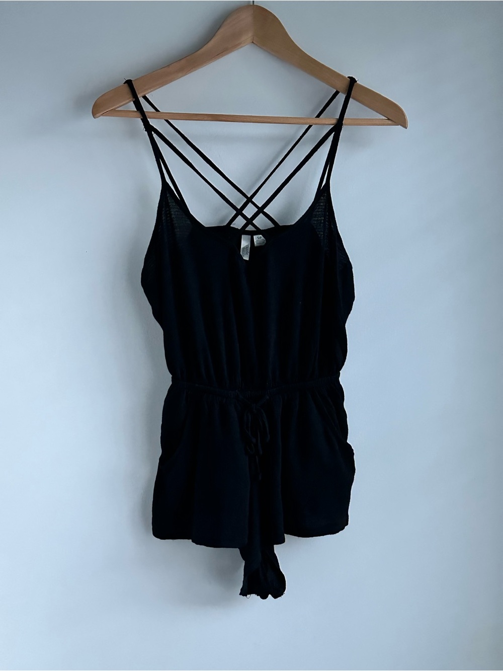 Y2k Razzle Dazzle Women's Black Strappy Romper